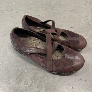 Vintage Y2K Skechers Brown Mary Jane Whimsical Fairy Women's Slip On Sandals 8